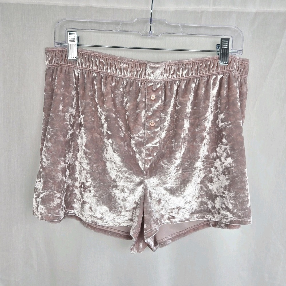 Victoria's Secret PINK Crushed Velvet Sleep Shorts Size L Pajama Loungewear